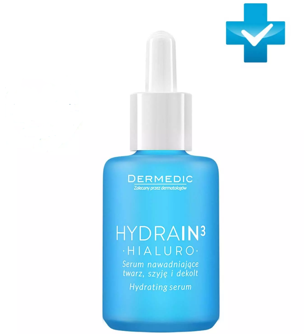 фото упаковки Dermedic Hydrain3 Hialuro Сыворотка для лица, шеи и декольте