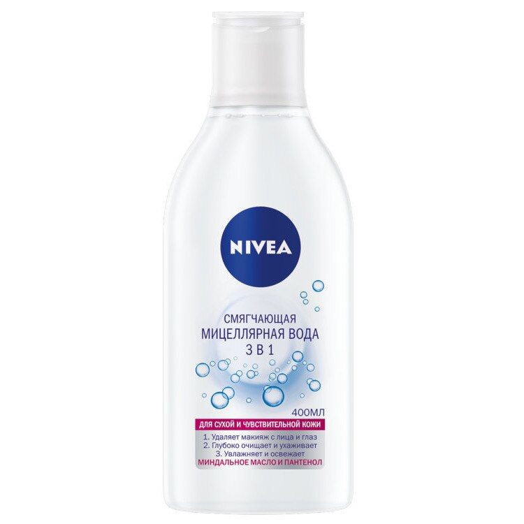 фото упаковки Nivea Вода мицеллярная 3-в-1 для сухой и чувствительной кожи