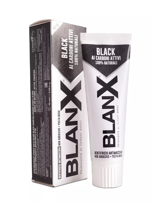 фото упаковки Blanx Black Паста зубная отбеливающая