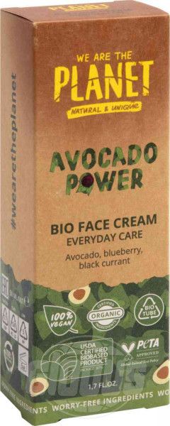 We are the Planet Крем для лица Avocado Power, для ежедневного применения, 50 мл, 1 шт.