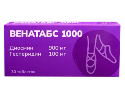 Венатабс 1000, 900мг+100мг, таблетки, 30 шт.